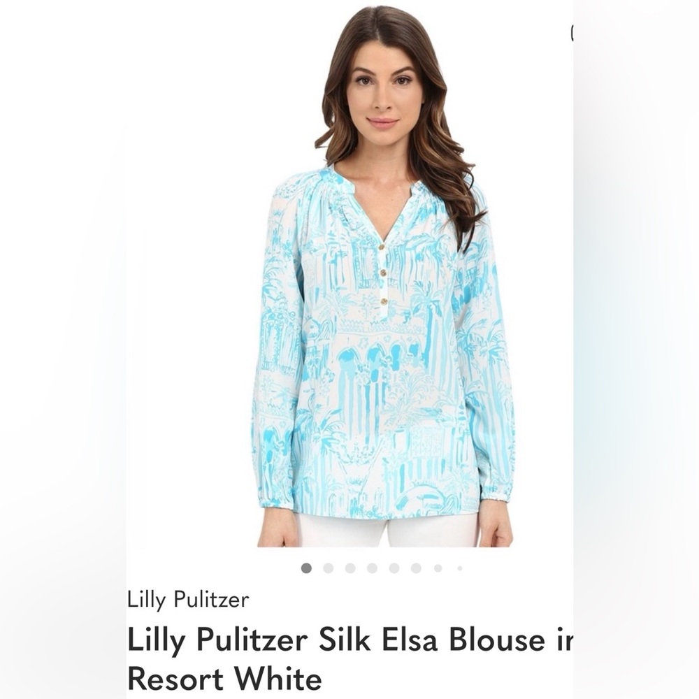 Lilly Pulitzer silk Elsa top